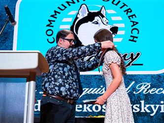 student receiving awards