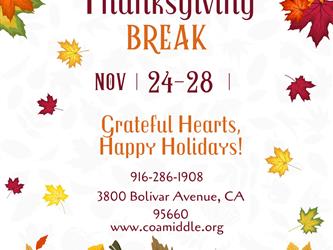 nov 2025 thanksgiving break