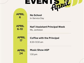 Upcoming Events - April 