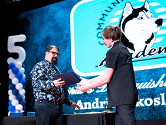 student receiving awards